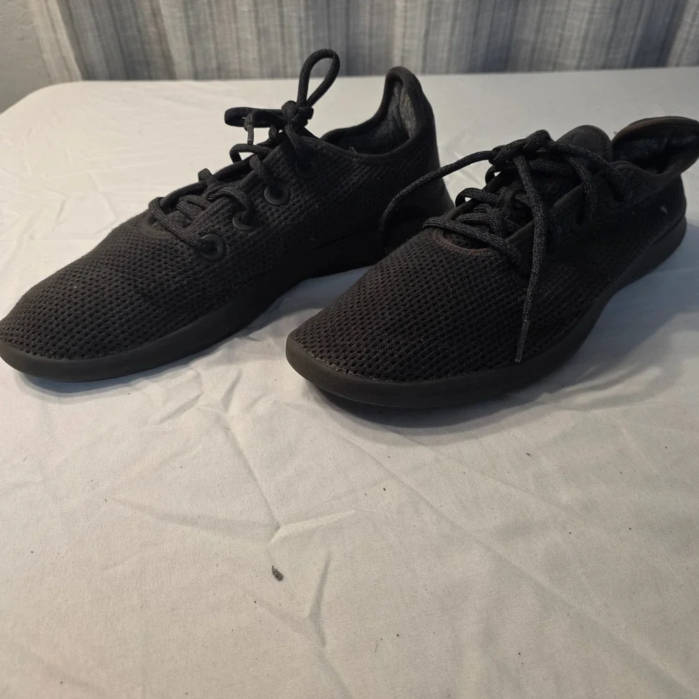 Allbirds Tree Runners Knit Sneakers Mens 10 Black Walking Casual Comfort Shoes